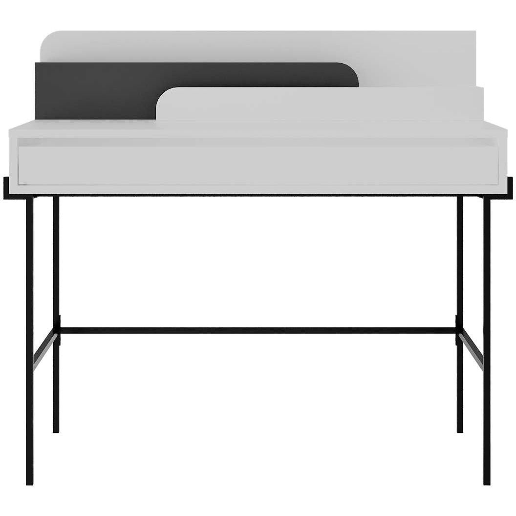 Työpöytä Linento Furniture Leila valkoinen/harmaa