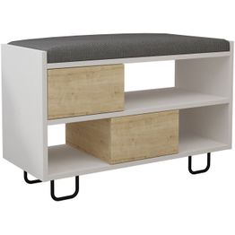 Kenkäkaappi Linento Furniture Troy valkoinen/ruskea