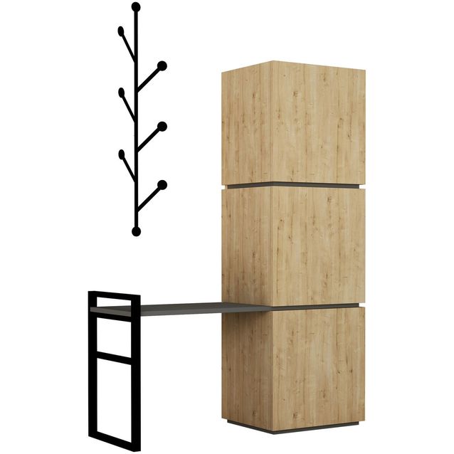 Kenkäkaappi Linento Furniture Mello ruskea/antrasiitti