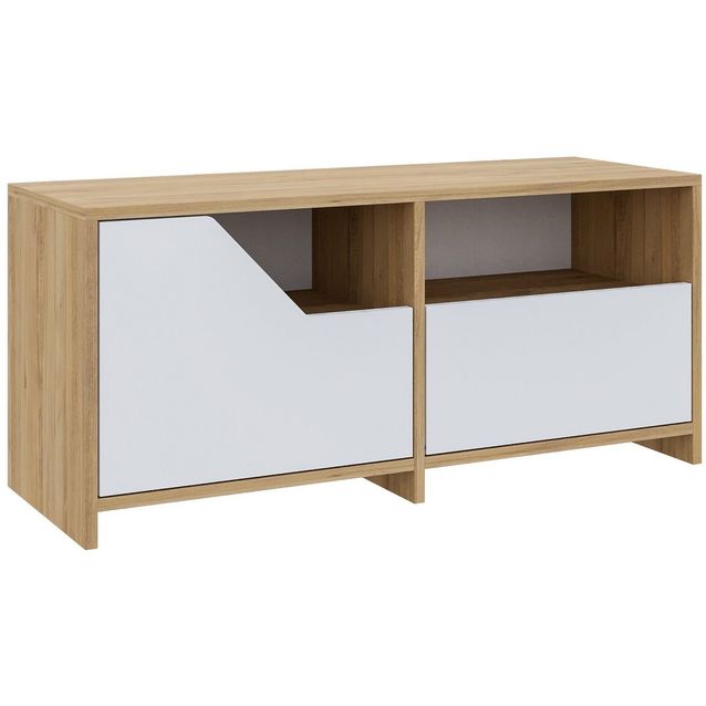 Kenkäkaappi Linento Furniture Nexus tammi/valkoinen