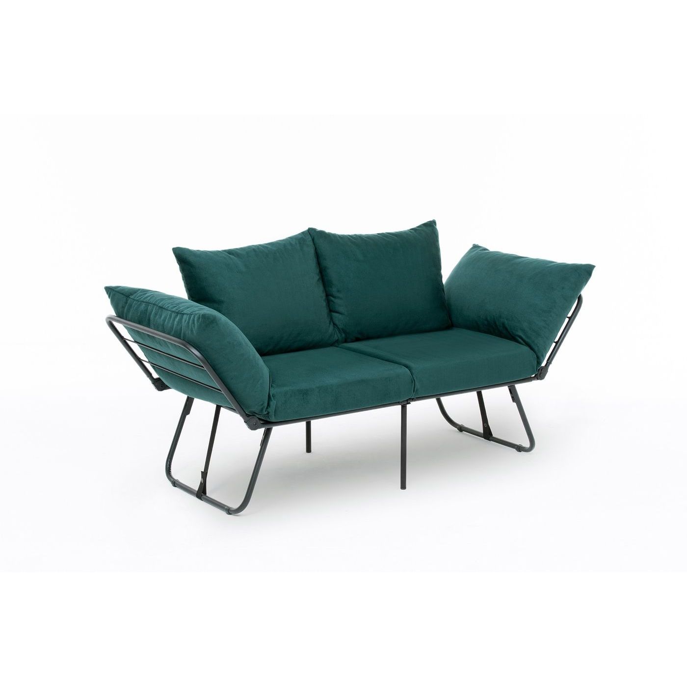 Vuodesohva Linento Furniture Viper, 2:n istuttava, petroolinvihreä