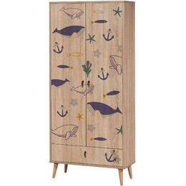 Vaatekaappi Linento Furniture City Marin, 80cm