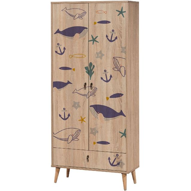 Vaatekaappi Linento Furniture City Marin 80cm