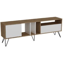 TV-taso Linento Furniture Mistico 180 pähkinä/valkoinen