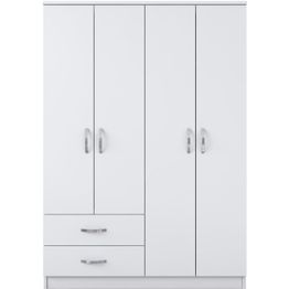 Vaatekaappi Linento Furniture BA101 1853, 120cm, valkoinen