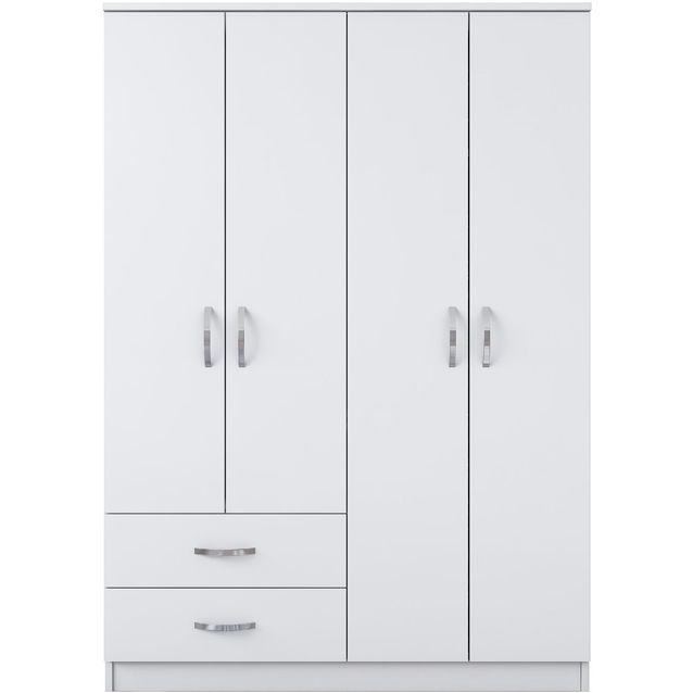 Vaatekaappi Linento Furniture BA101 1853 120cm, valkoinen