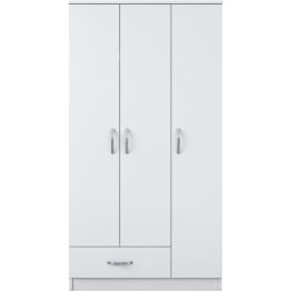 Vaatekaappi Linento Furniture BA102 1867, 90cm, valkoinen