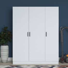 Vaatekaappi Linento Furniture BA105-1992, 145x181.8cm, valkoinen