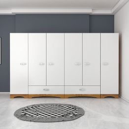 Vaatekaappi Linento Furniture F4-498, leveys 243cm