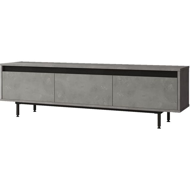 TV-taso Linento Furniture LV1 kivikuosi hopeanharmaa