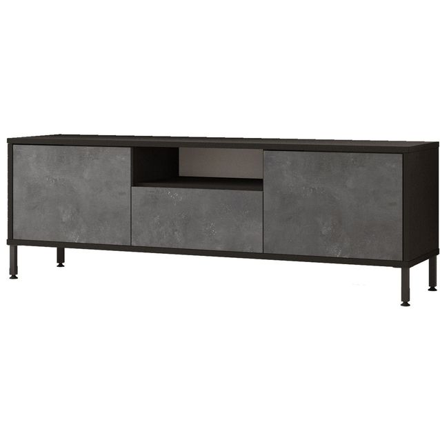 TV-taso Linento Furniture LV2 kivikuosi hopeanharmaa