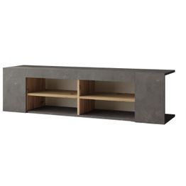 TV-taso Linento Furniture LV13 hopeanharmaa/tammi