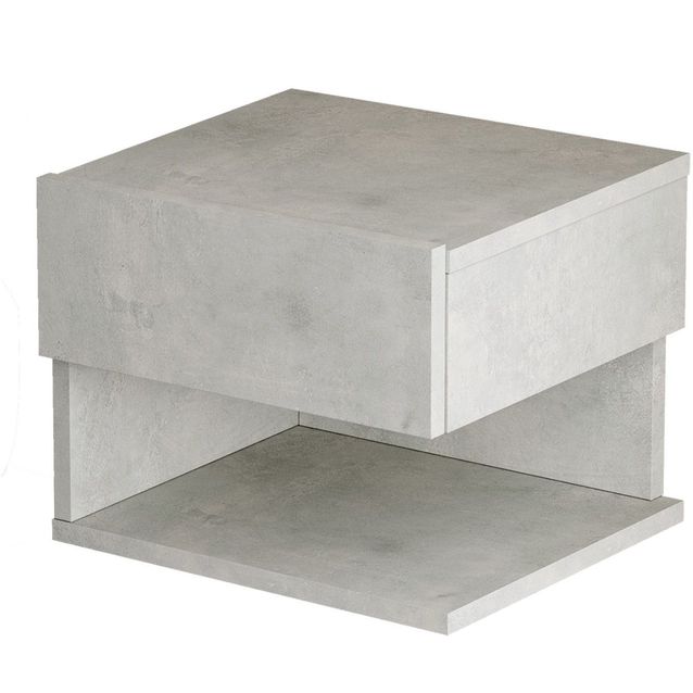 Yöpöytä Linento Furniture LV27 hopeanharmaa