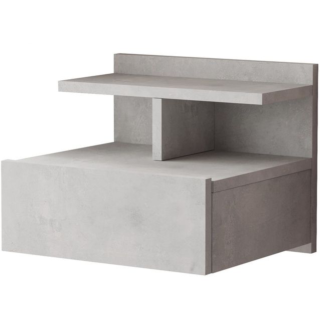 Yöpöytä Linento Furniture LV28 kivikuosi hopeanharmaa