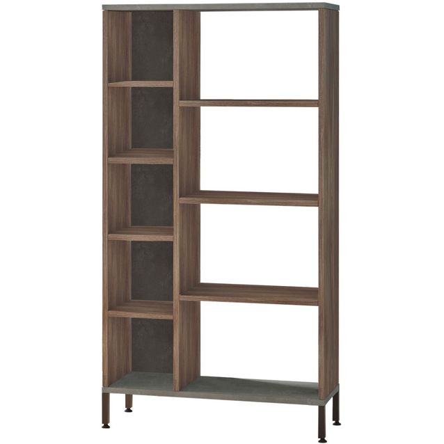 Kirjahylly Linento Furniture HM8 ruskea/harmaa