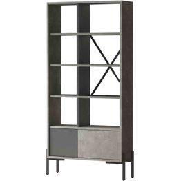 Kirjahylly Linento Furniture BO1 tummanharmaa