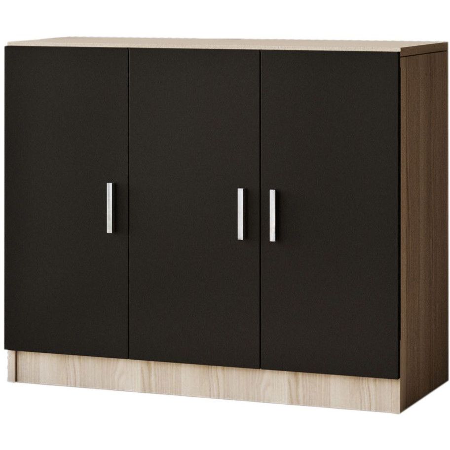 Matala kaappi Linento Furniture Vario E kaksivärinen tammi/musta