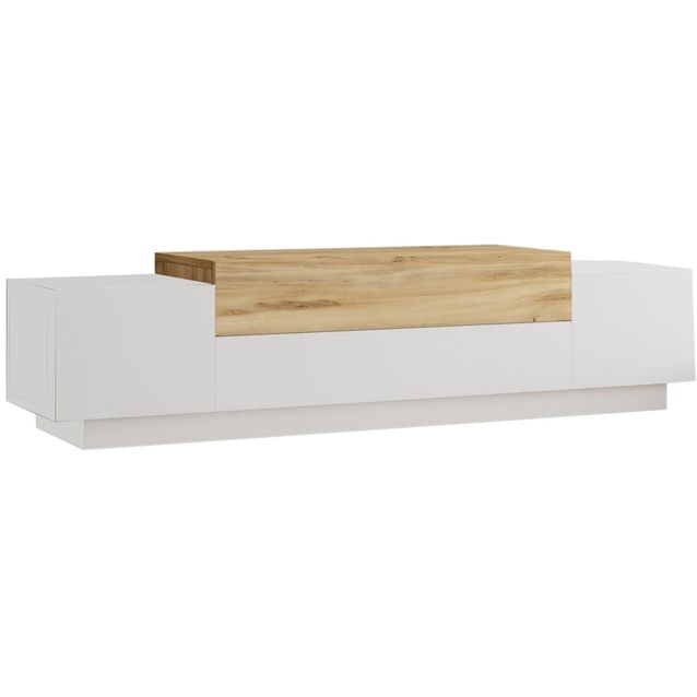 TV-taso Linento Furniture FD1 valkoinen/ruskea