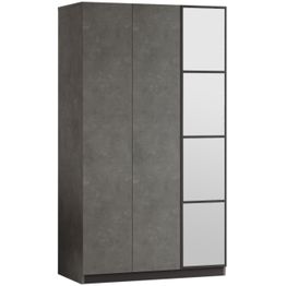 Vaatekaappi Linento Furniture HM1 antrasiitti/harmaa 103,8cm