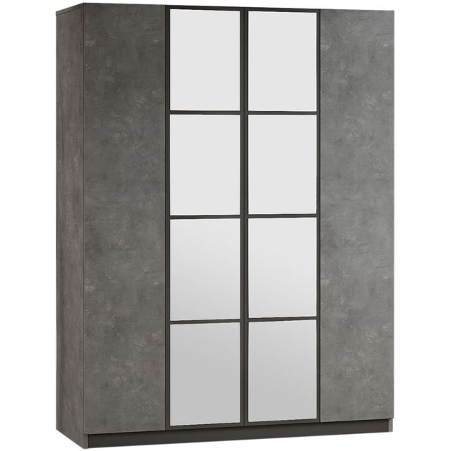 Vaatekaappi Linento Furniture HM2 antrasiitti/harmaa