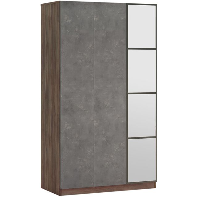 Vaatekaappi Linento Furniture HM1 ruskea/harmaa