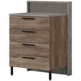 Lipasto Linento Furniture HM6 ruskea/harmaa