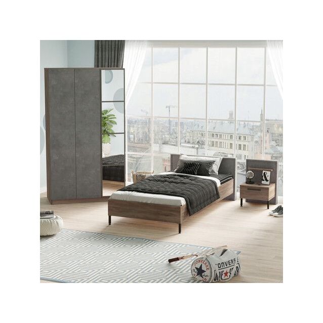 Huonekalusetti Linento Furniture HM10 ruskea/harmaa