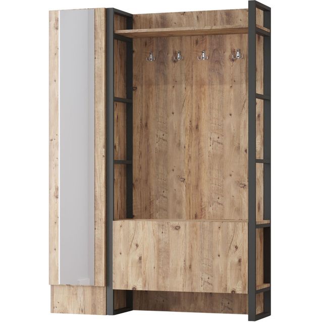 Säilytyskokonaisuus eteiseen Linento Furniture ML16 vasen ruskea