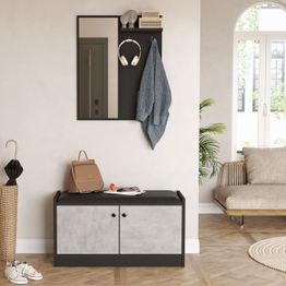 Säilytyskokonaisuus eteiseen Linento Furniture LS1 harmaa/musta