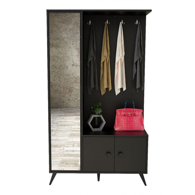 Vaatesäilytyskaluste Linento Furniture VL65 musta