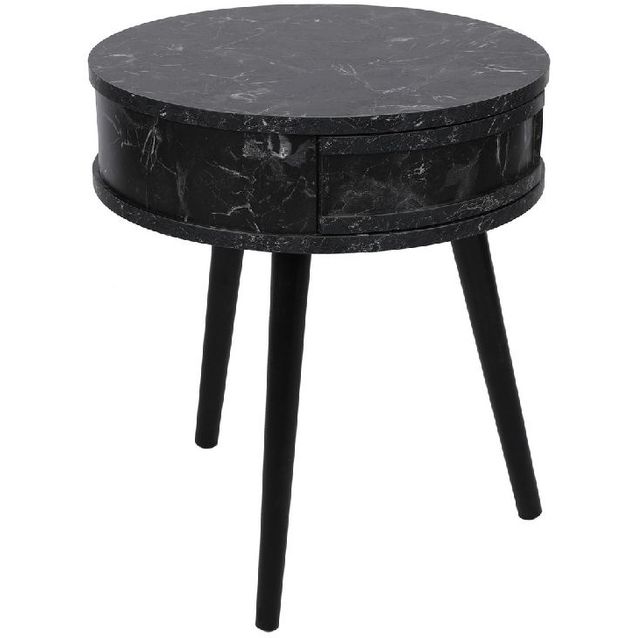 Sivupöytä Linento Furniture Yuvarlak Komot 9484 musta