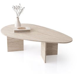 Sohvapöytä Linento Furniture Flap-9542, 139.5x79.5cm, beige travertiinikuosi