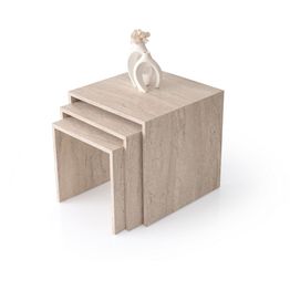 Sarjapöytä Linento Furniture Flex-9409, beige travertiinikuosi