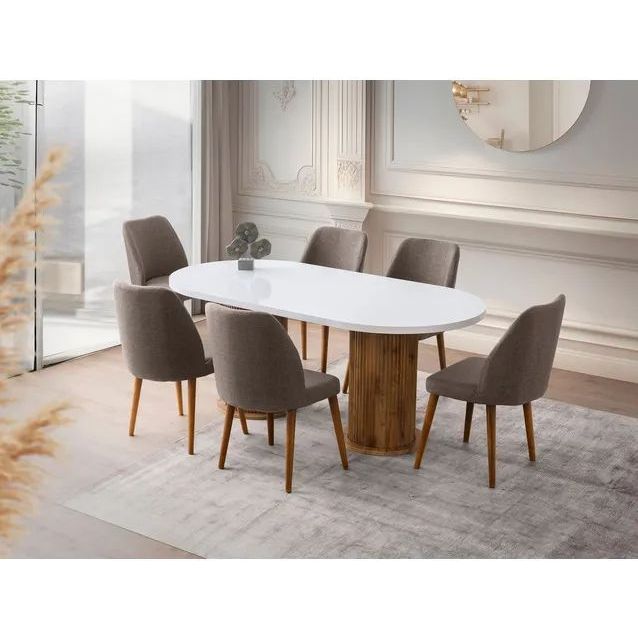 Ruokapöytä Linento Furniture Milas, 180x90cm