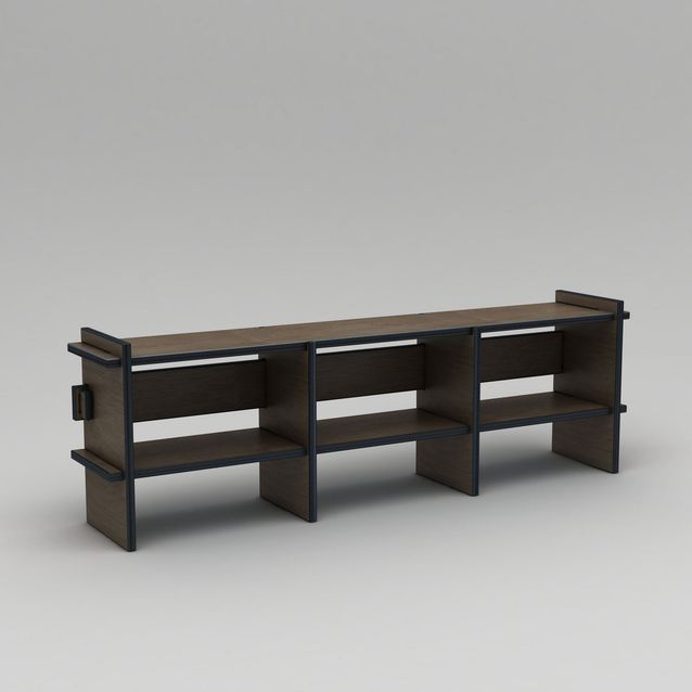 TV-taso Linento Furniture Umbra, leveys 220cm, pähkinänruskea