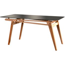 Ruokapöytä Linento Furniture Palace lasi ruskea