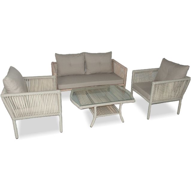 Sohvaryhmä Linento Garden Shangai 38, 2-istuttava sohva, 2 tuolia + pöytä, eri värejä