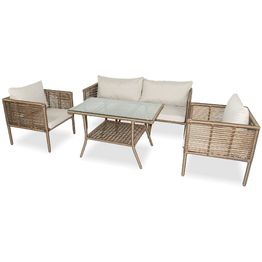 Sohvaryhmä Linento Garden Newyork 160, 2-istuttava sohva, 2 tuolia + pöytä, eri värejä