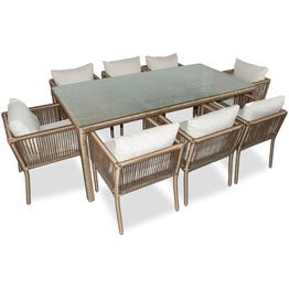 Ruokailuryhmä Linento Garden Vera 200, 8 tuolia + pöytä, eri värejä