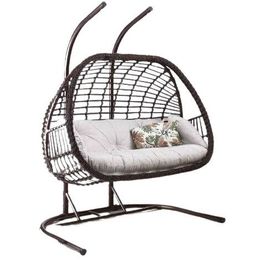 Riipputuoli Linento Garden Oylat, 2-istuttava, harmaa