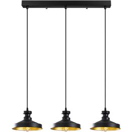 Kattovalaisin Linento Lighting Quincy 3-osainen musta/kulta