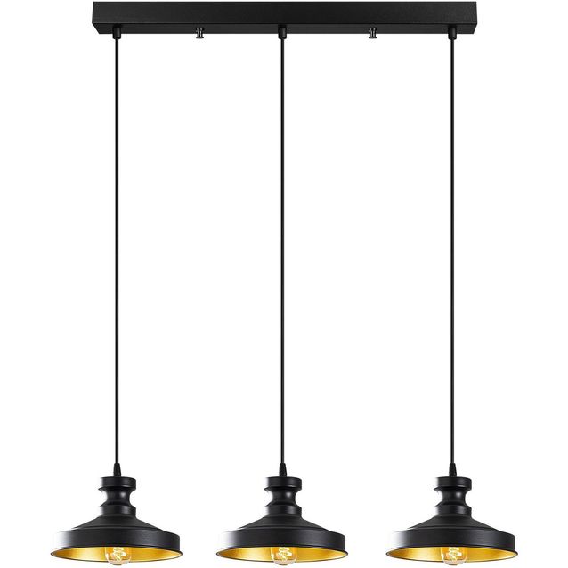 Kattovalaisin Linento Lighting Quincy 3-osainen musta/kulta
