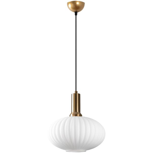 Riippuvalaisin Linento Lighting Asker, Ø30cm, valkoinen/kulta