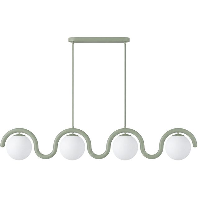 Riippuvalaisin Linento Lighting Gedik-20443-B, 4-osainen, E27, mintunvihreä