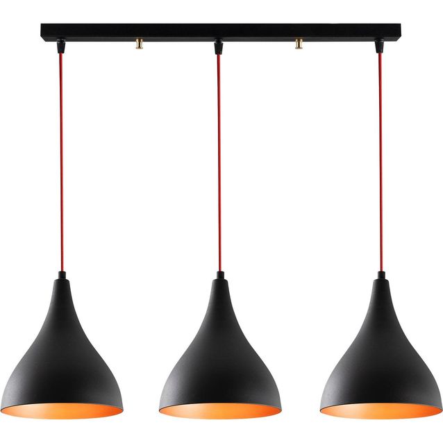 Kattovalaisin Linento Lighting Lowell 3-osainen musta