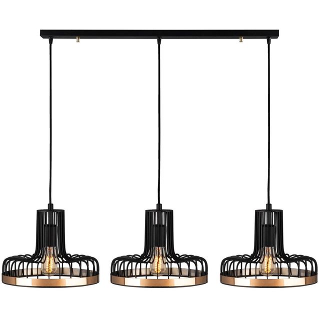 Kattovalaisin Linento Lighting Fabia 3-osainen musta/kupari