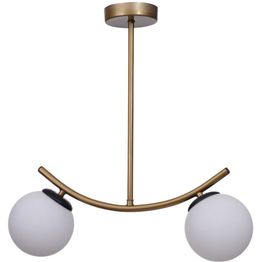 Riippuvalaisin Linento Lighting Velvet 2-osainen valkoinen/kulta