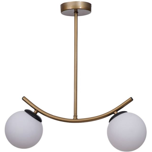 Riippuvalaisin Linento Lighting Velvet 2-osainen valkoinen/kulta