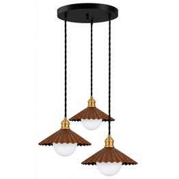 Riippuvalaisin Linento Lighting Plise, 3-osainen, pyöreä, E27