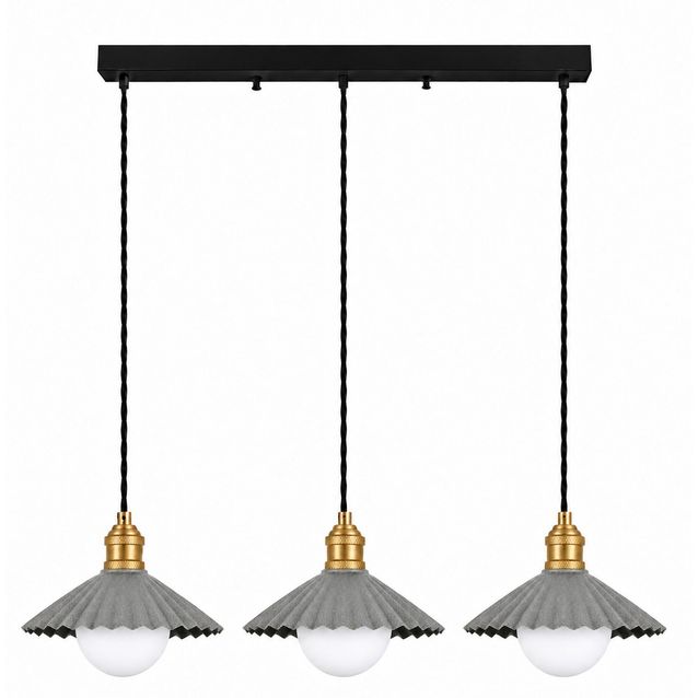 Riippuvalaisin Linento Lighting Plise - 15-20932, 3-osainen, E27, harmaa